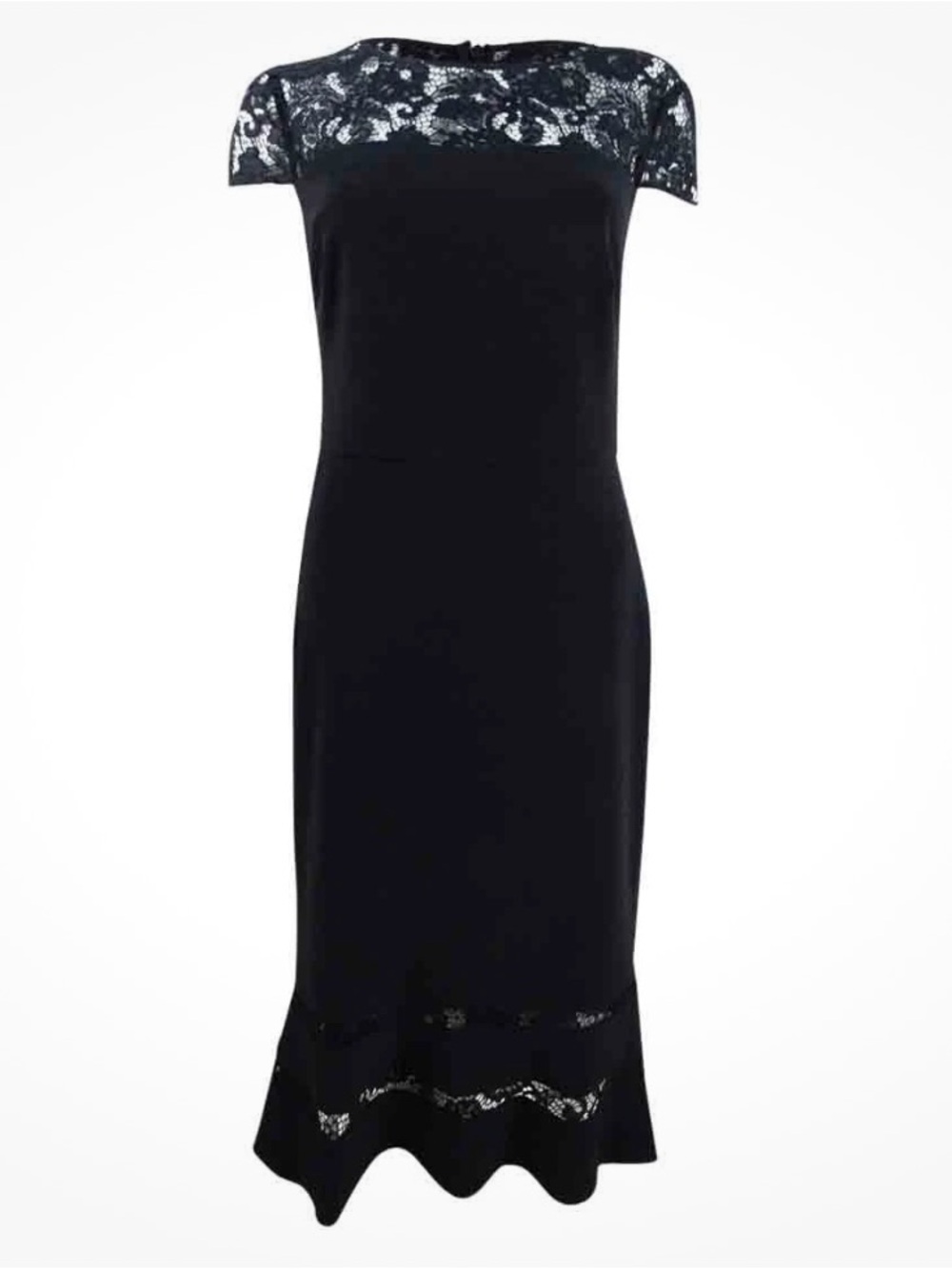 Lauren Ralph Lauren black lace formal dress size 18 NWT NEW